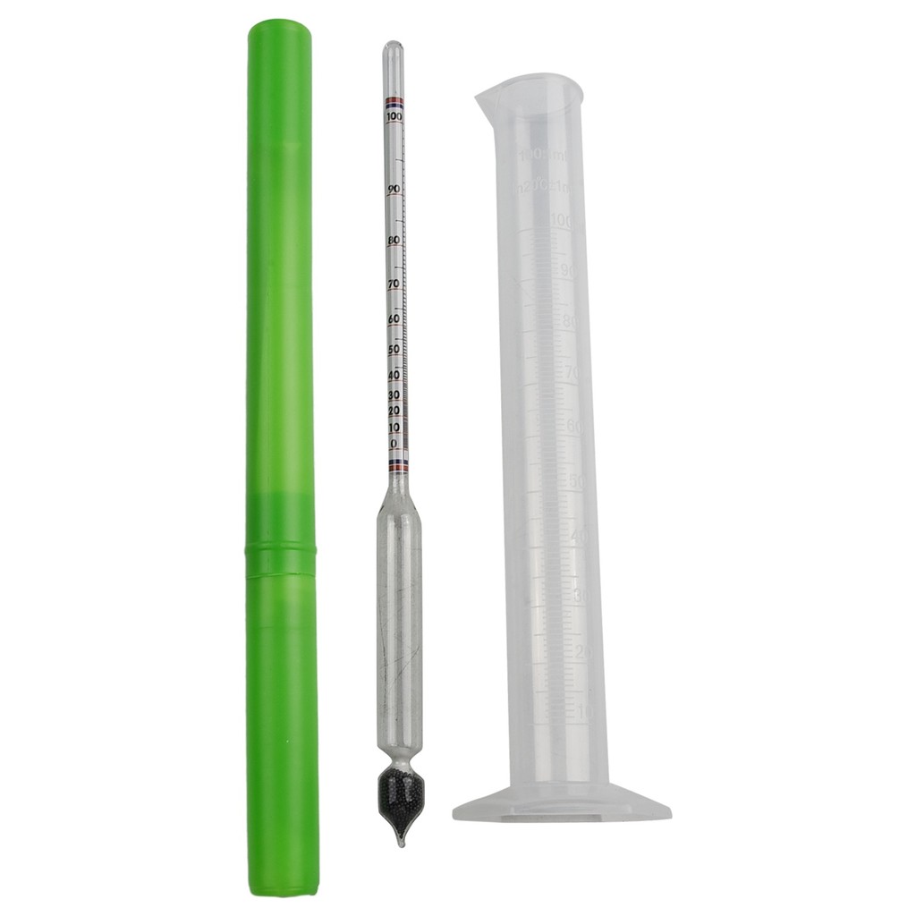 100ml Alcohol Hydrometer Distilling Meter With Measuring Cup Meter Tester Sugar Tester Fruits Grapes