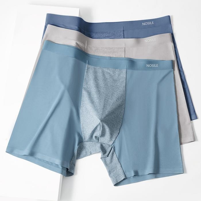 ISI 3PCS Nosile Long Boxer Underwear Sport Celana dalam Pria Boxer Panjang