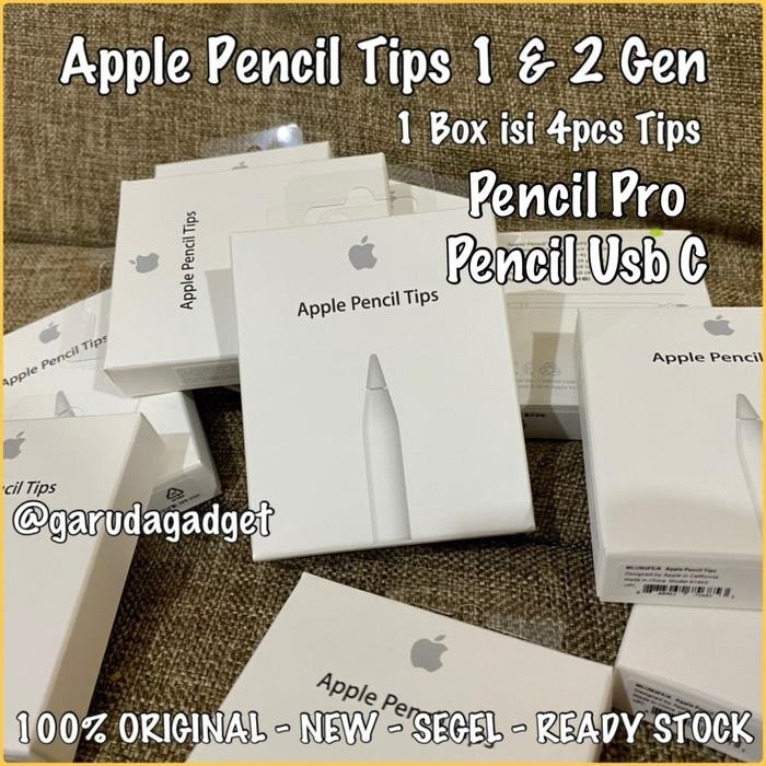 

Gilang_Store Original Tips Apple Pencil Pro / Usb C / 2 / 1 Replacement Tip Nib Ujung Pensil iPad