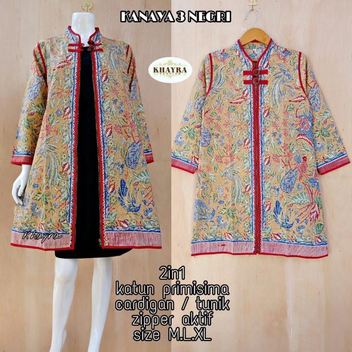 TUNIK BATIK CARDIGAN KANAYA 3 NEGERI