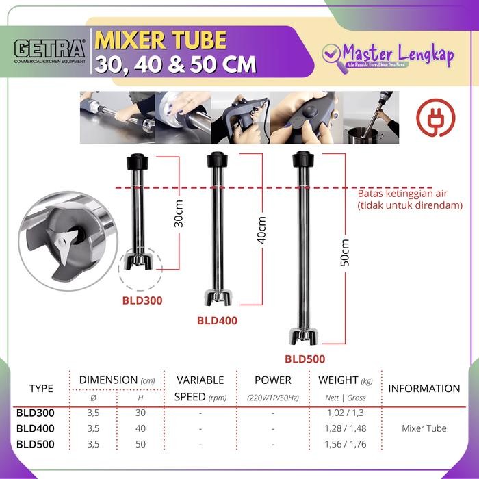 Getra Power Mixer Tube Bld300 / Bld400 / Bld500 Gratisongkir
