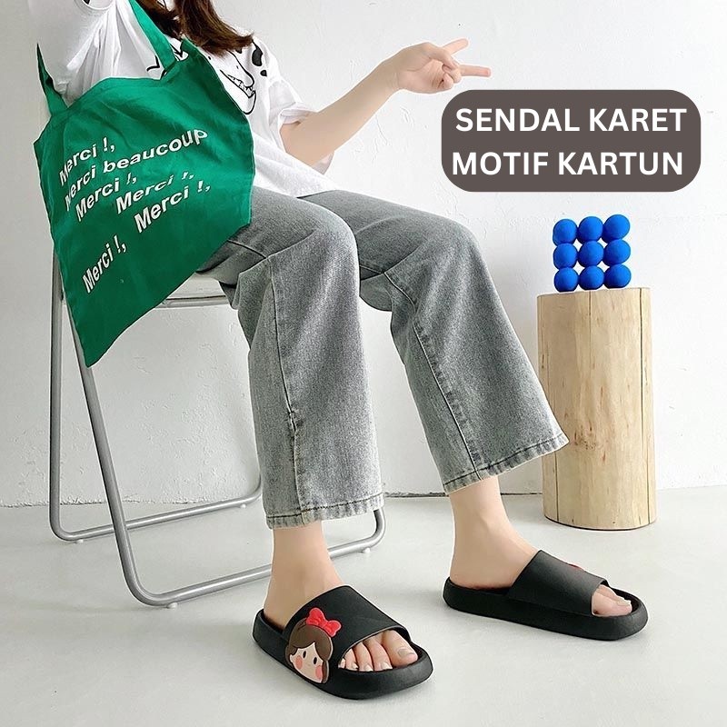 SANDAL WANITA SANDAL SLOP JELLY OUTDOOR BEAR/GIRL SANDAL FLAT WANITA SANDAL SANDAL RUMAH HSN122