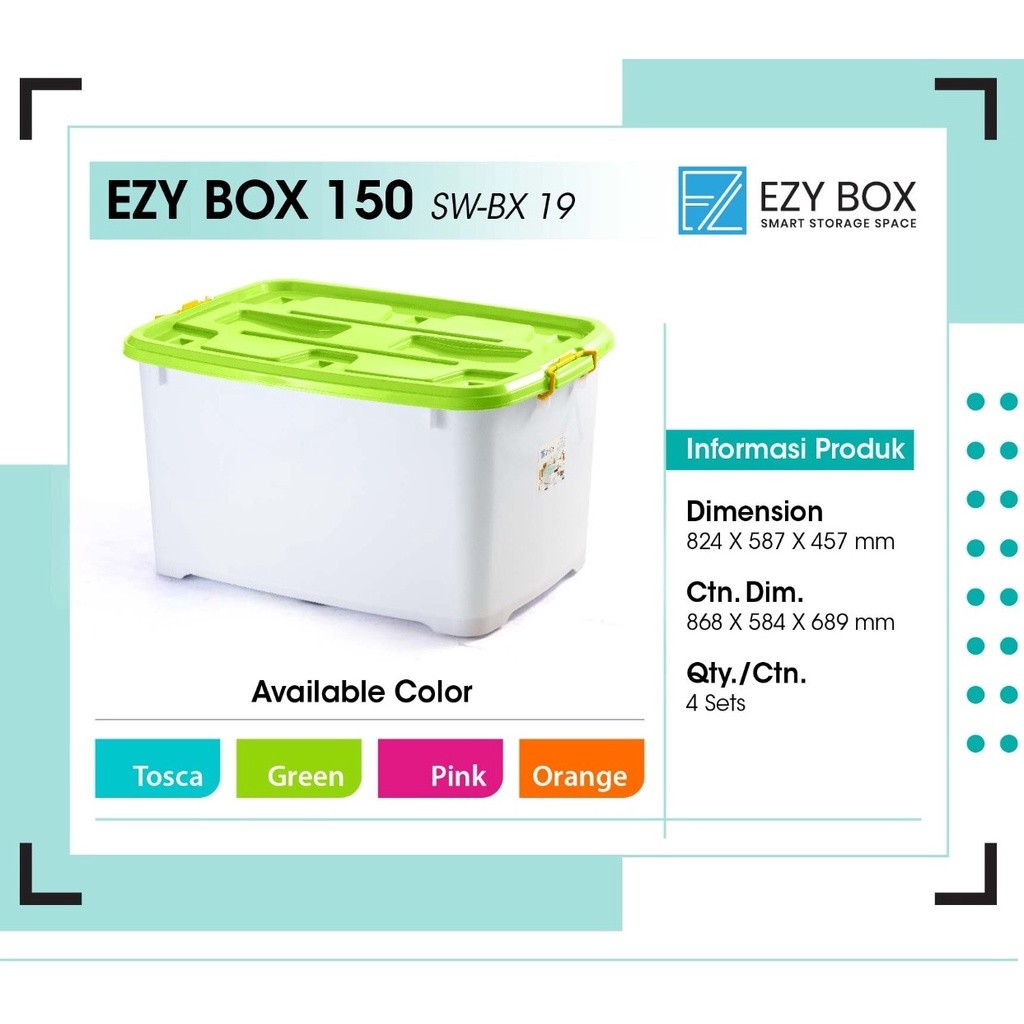 BOX CONTAINER BOX PLASTIK 130 LITER KOTAK PENYIMPANAN BESAR JUMBO  150 LITER 95 LITER