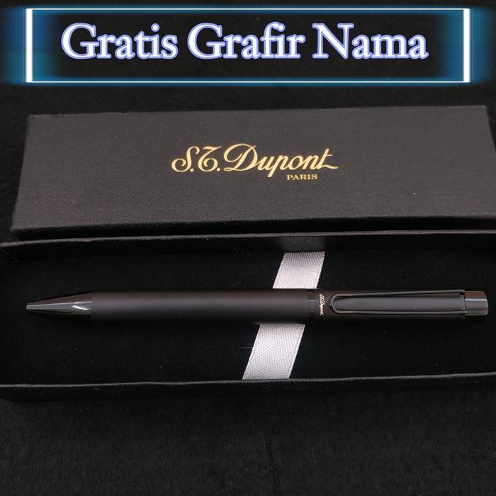 

PULPEN BALLPOINT MEWAH ST DUPONT BLACK TITAN EXCLUSIVE GRATIS GRAFIR