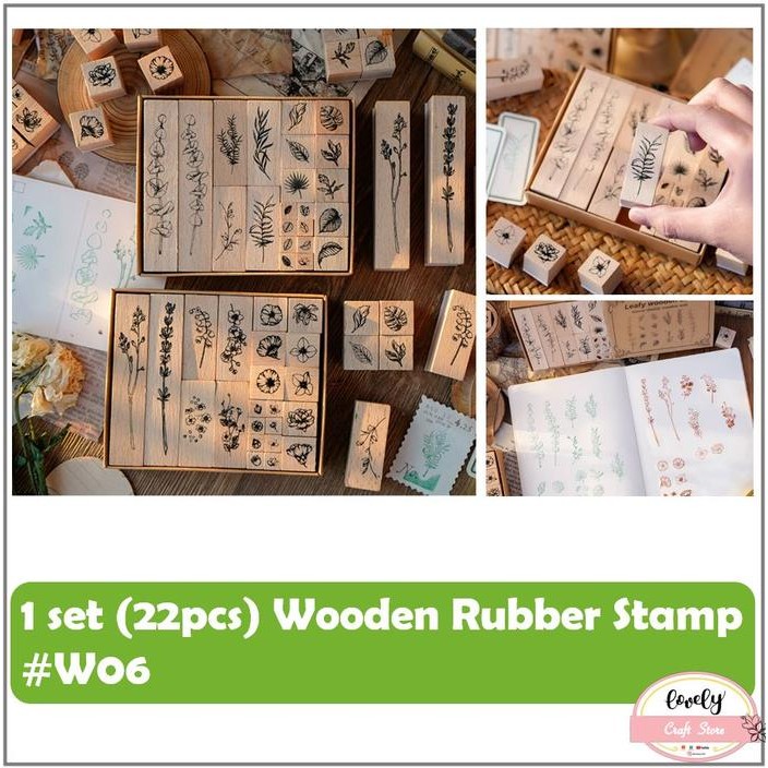 

GotSeef DIY Wooden Rubber Stamp Stempel Kayu Journal, Scrapbook, Diary #06