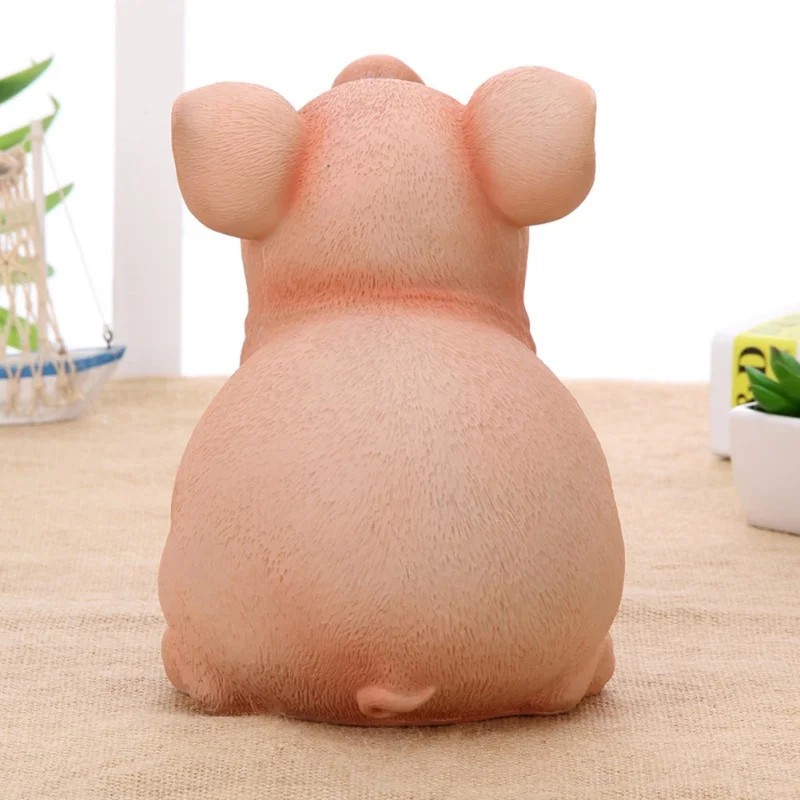 Children Cute Pig Piggy Bank Desktop Resin Piggy Bank Coin Saving Box Jar Coin Organizer Storage Box