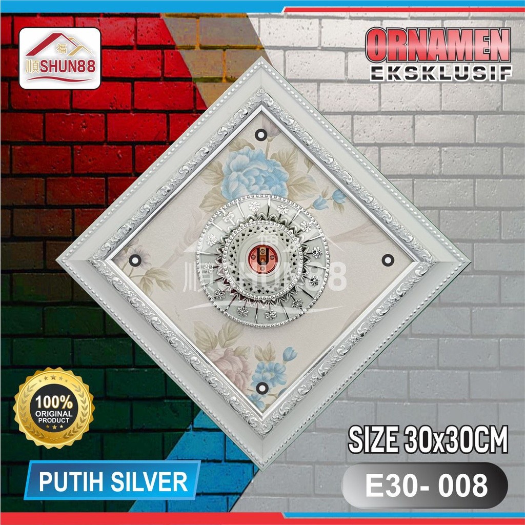 Ornamen Lampu PVC / Ornamen Plafon PVC / Fitting Lampu / Rumah Lampu Hias / Lampu Hias Plafon / Bola