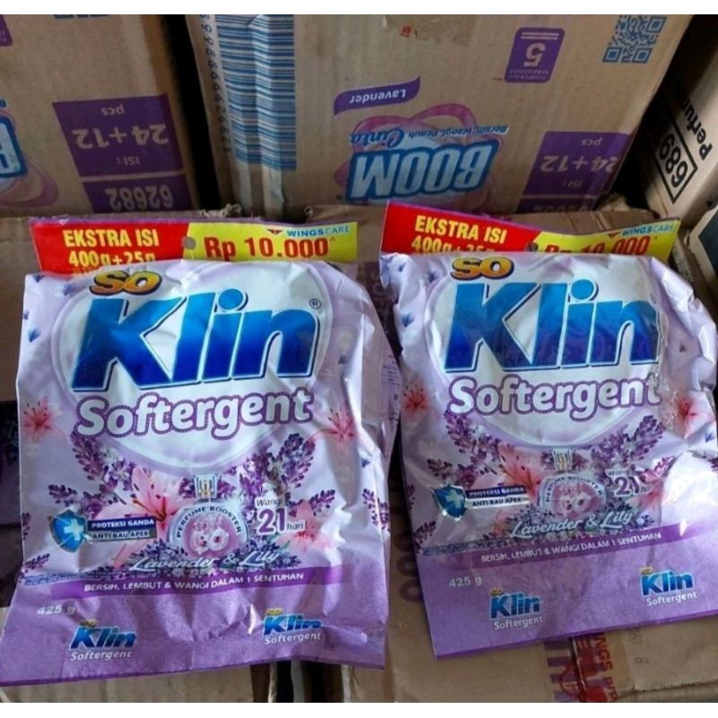 Soklin Softergen Deterjen Bubuk 425 Gr (10.000an) Kartonan/1 Karton