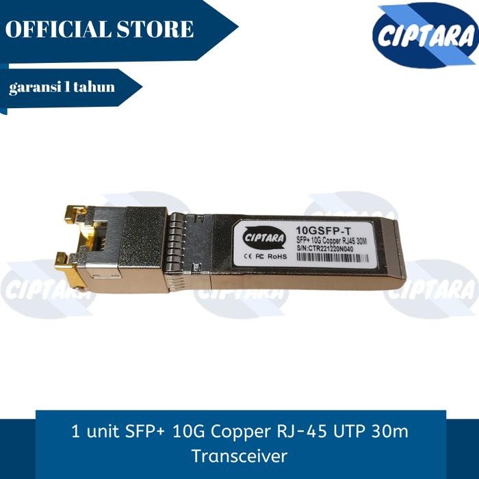 New Sfp+ 10G Copper Rj-45 Utp 30M Transceiver