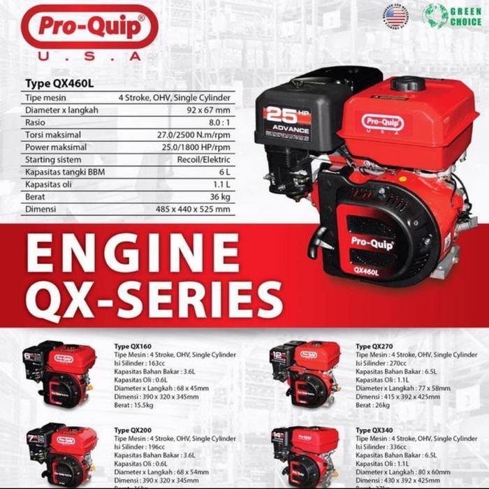 Mesin Penggerak PROQUIP QX240 / Engine PROQUIP QX 240 9 HP