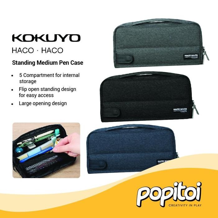 

Uta - Kokuyo Haco Haco Standing Medium Pen Case Pencil Storage Organizer