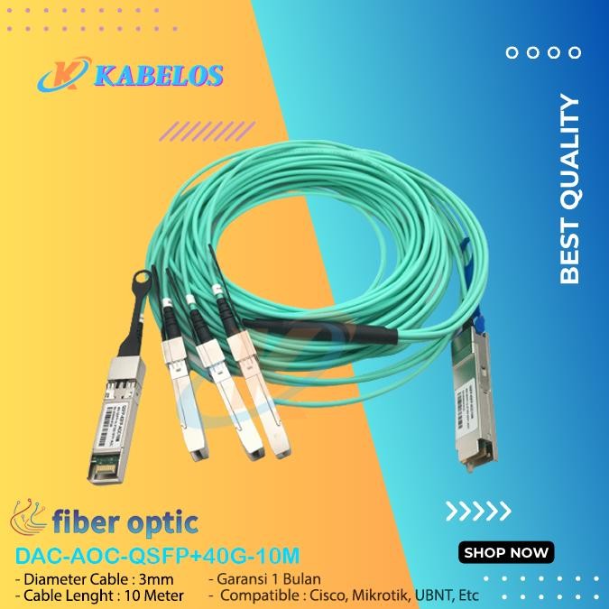 Limited Active Optical Cable (Aoc) Qsfp To 4X Sfp+ Qsfp+ 40G 10 Meter Dac