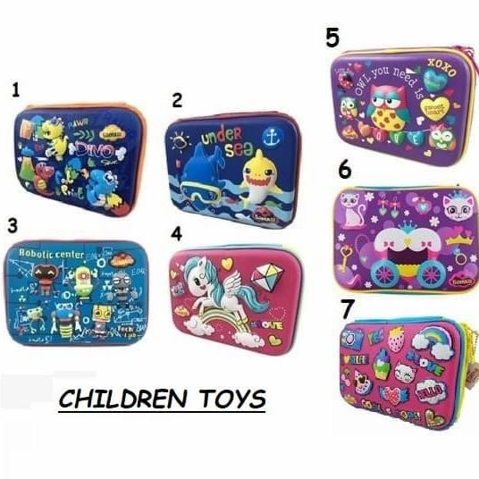 

Bentley - Pencil Case Tempat Pensil Sanwa Smiggle Hardtop Motif Timbul 3D