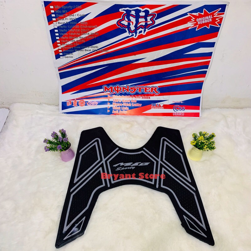 KARPET PIJAKAN KAKI ALAS KAKI ATAU TATAKAN KAKI MOTOR MIO SPORTY MIO LAMA MIO SMILE MIO SOUL KARBU