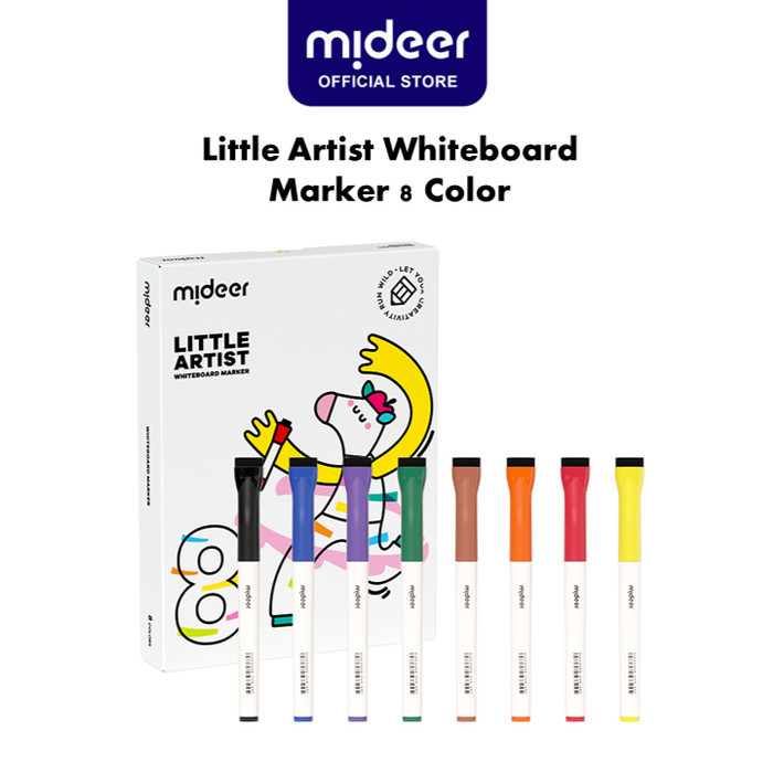

Victory - Mideer Little Artist Whiteboard Marker 8 Colors Mainan Edukasi Md3324