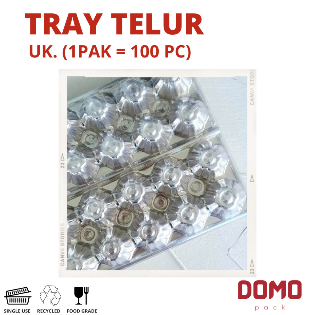 Eleganterra Mika Telur Isi 10 (@100Pc) / Tray Mika Telur / Plastik Mika Telur / Kemasan Telur