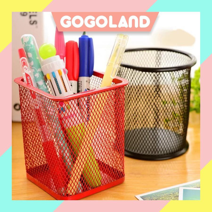 

FLASH SALE GOGOLAND TEMPAT PEN / PENSIL KERANJANG JARING BESI HITAM/WARNA R010