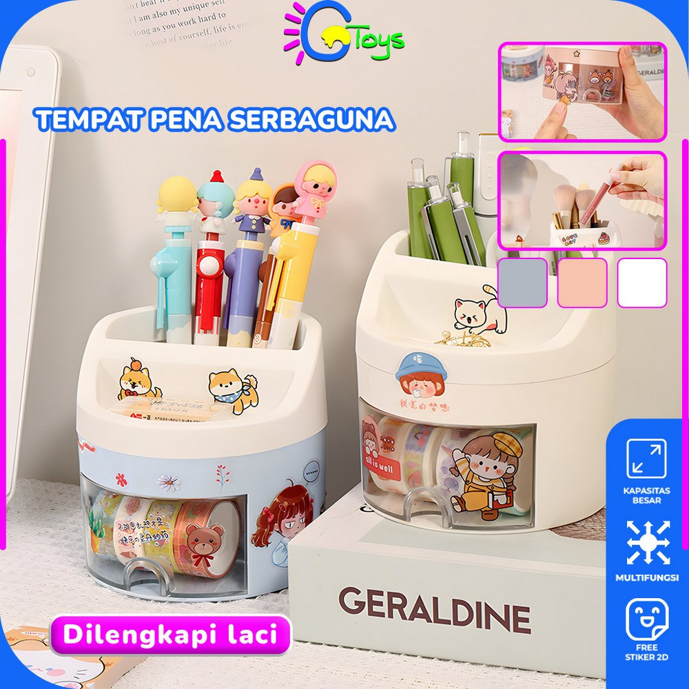 

FLASH SALE CR-C970 TEMPAT PENA DENGAN LACI DESK STORAGE ORGANIZER TEMPAT ALAT TULIS AESTHETIC LUCU /