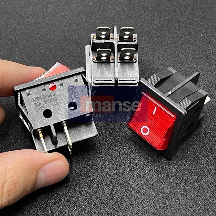 Saklar 4 Kaki On Off 30A (Grade A) / Switch 4 Pin 30A Besar Mesin Las #Gratisongkir