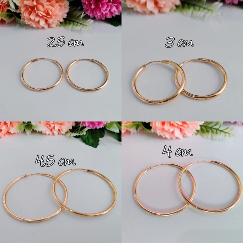 Anting Titanium Bulat Wanita Anti Karat