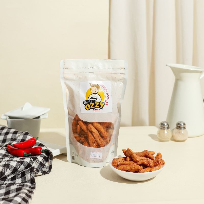 

Mamam_Asoy Basreng Pedas Daun Jeruk Bakso Goreng 125 Gram Mister Ozzy Snack Cemilan Pedas Enak Gurih