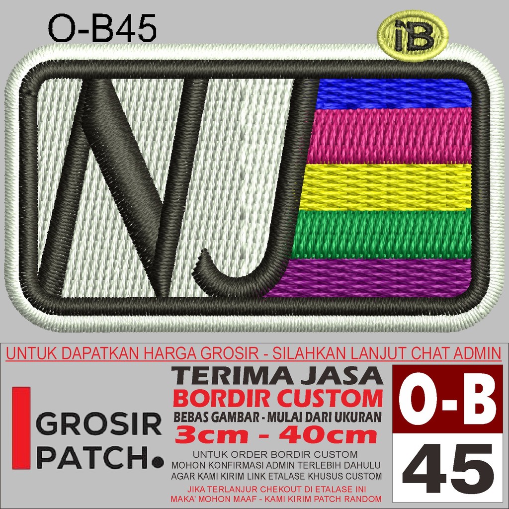 MB PATCH BORDIR O-B45 LOGO NJ CLOTHING AKSESORIS/EMBROIDERY