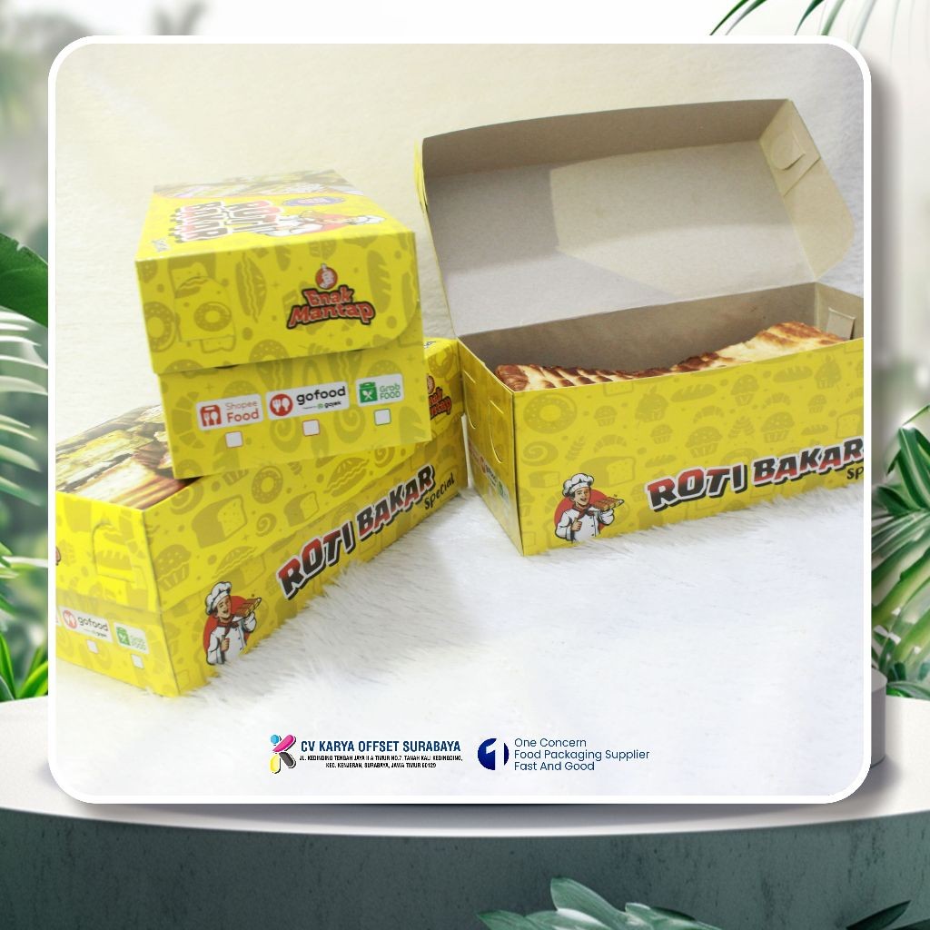 (Homelytouch Dus Roti Bakar / Box Roti Bakar Uk 20 X 9 X 7,5 Cm Isi 50 Pcs