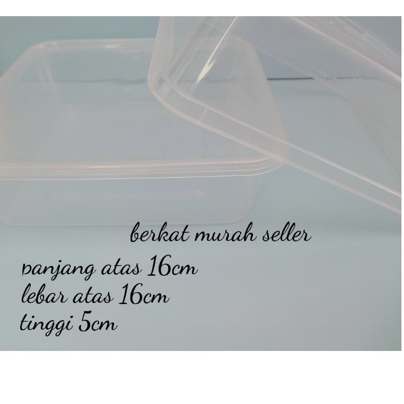 (Homelytouch Thinwall Square Victory 1000Ml/ Thinwall Kotak Victory 1000Ml 1Pack 25Pcs