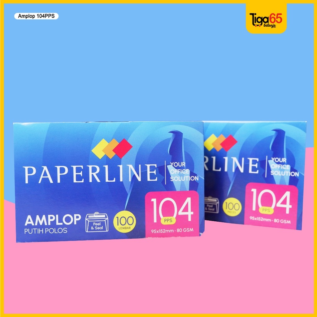 

PAPERLINE - Amplop Putih Polos Ukuran 104 95x152mm Peel & Seal - 100 Lembar/Pack