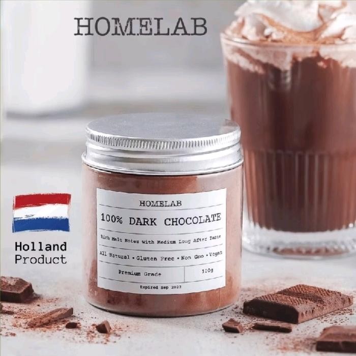 

HOMELAB DARK CHOCOLATE POWDER JAR - 100gr Bubuk Cokelat Premium