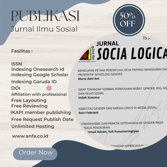 

Publikasi Jurnal Nasional Ilmu Sosial Non Sinta