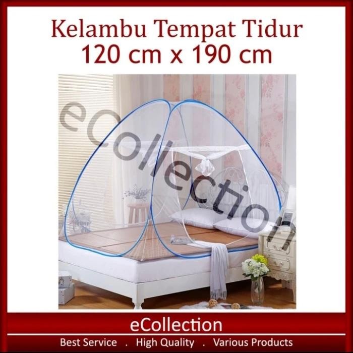 Kelambu 120 x 190 cm Full Lipat Tempat Tidur Ranjang Kasur Kanopi PREMIUM