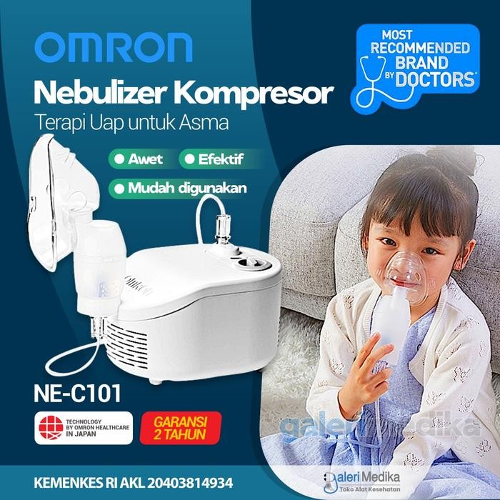 Nebulizer Omron NE-C101 / Alat Uap Pernafasan / Alat Inhalasi Omron