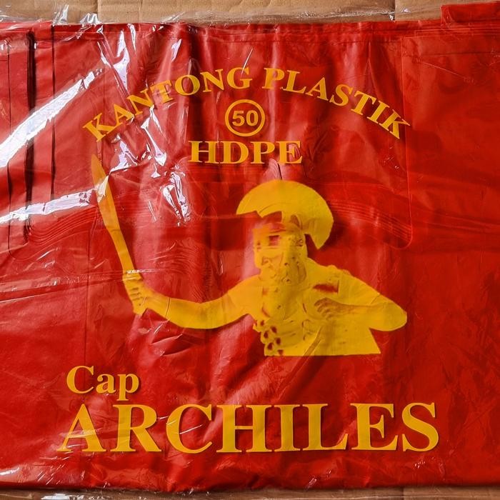 PREMIUM Kantong Plastik Merah Uk 50 Tebal / Kantong Kresek Jumbo 50 Merah