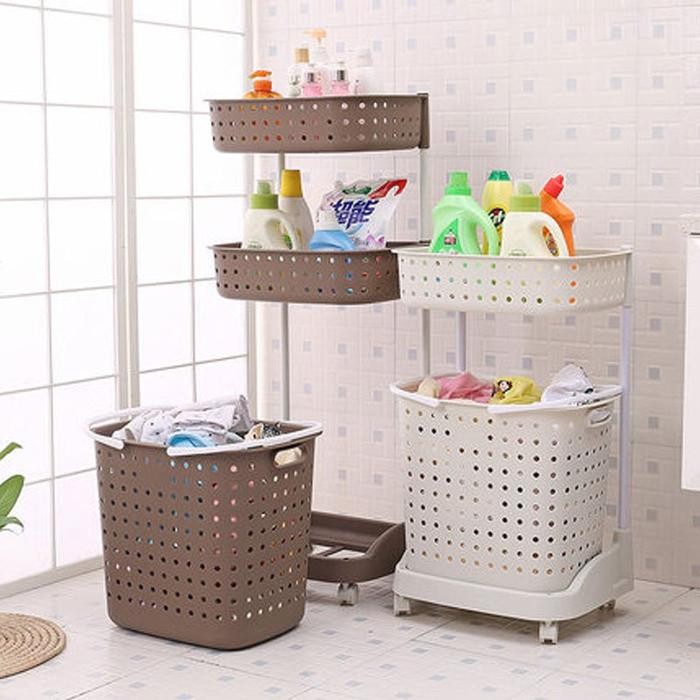 PREMIUM Laundry Basket 3 Susun Keranjang Laundry Rak Keranjang Baju Kotor