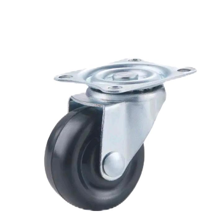 PREMIUM Roda karet troli 1.5 inch hidup