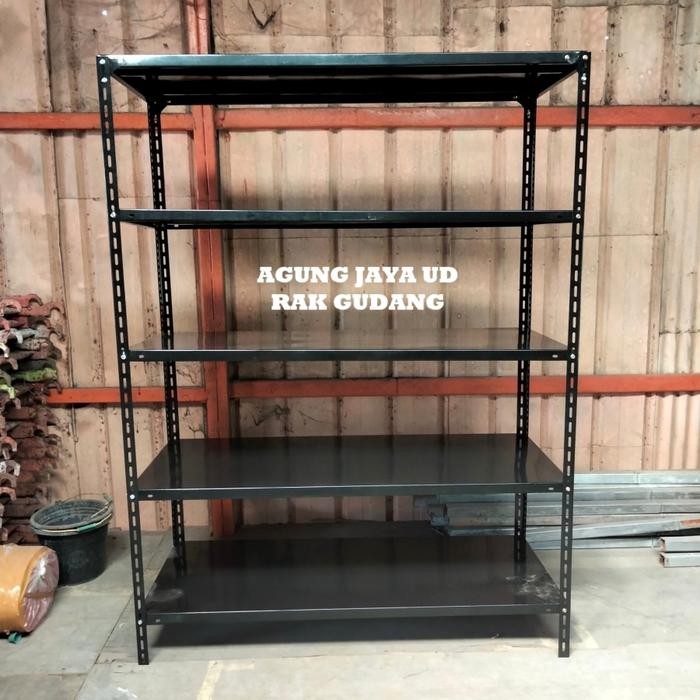 PREMIUM RAK BESI 50x120x200 Tinggi 2m - 3m Rak Gudang Siku lubang Serbaguna