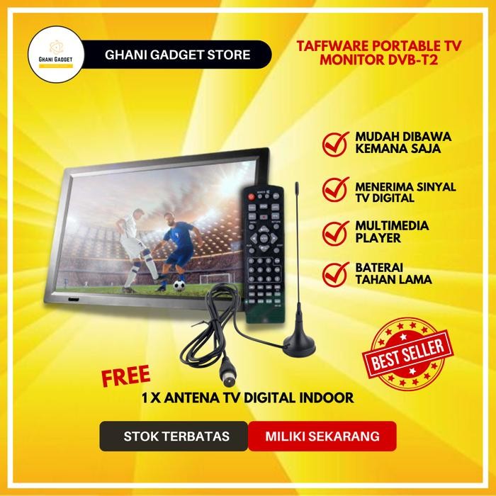 Tv Portable Mini Led Monitor Televisi Kecil Portabel Digital Analog Hd Promo