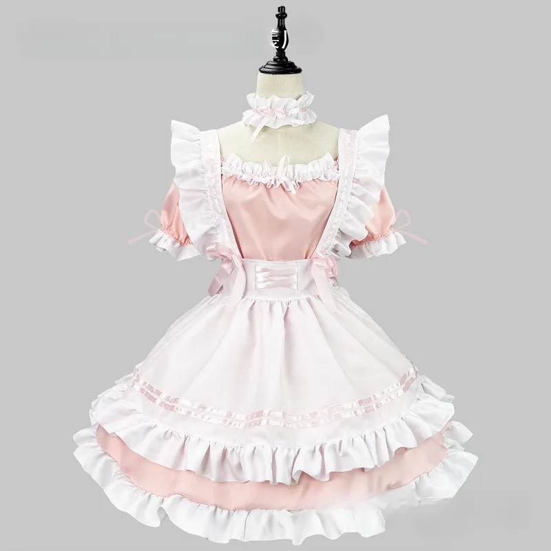 Black White Lolita Maid Costume Cosplay Costumes Cute Dress Sexy French Apron Uniform Cafe Maid
