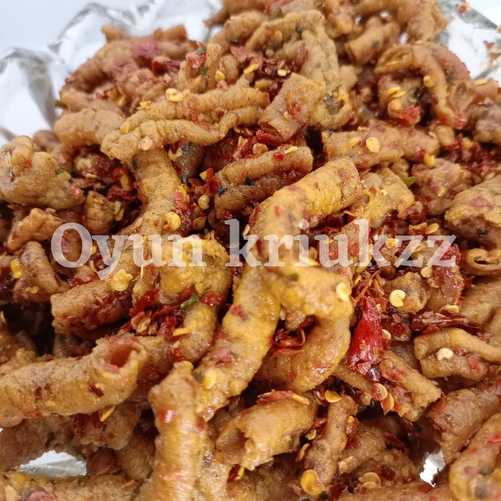 

Desyallshop [ ] Usus Ayam Crispy Pedas Jeruk 500 Gram / Usus Ayam Crispy Original 500 Gram