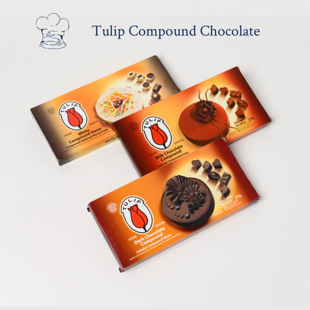 

Andrianbijaksana Tulip Dark/Milk/White Compound Chocolate (1Kg/225Gr) Coklat Blok Serbaguna Untuk