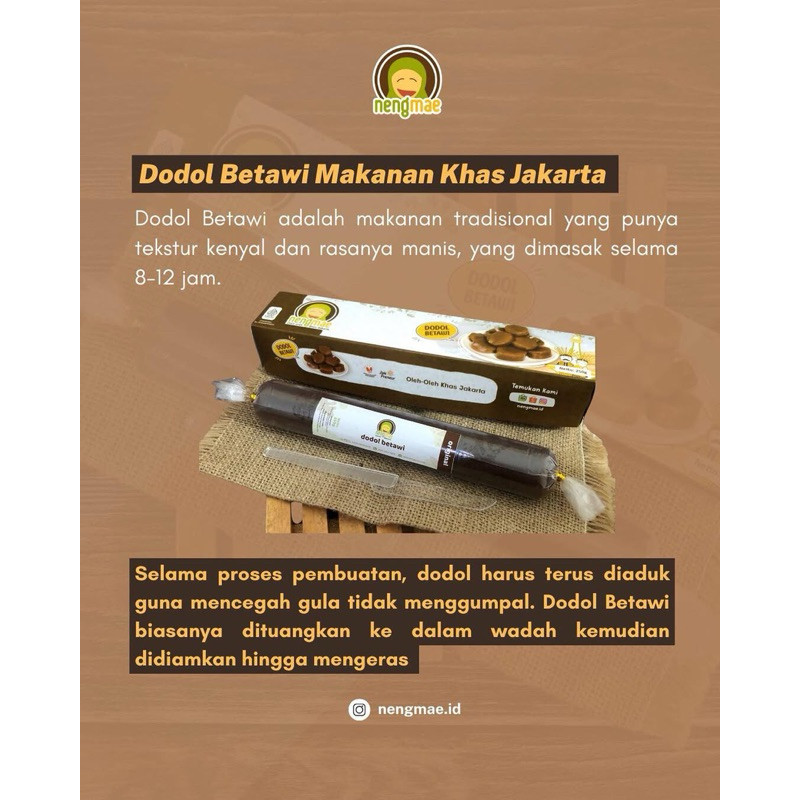 

Andrianbijaksana Dodol Betawi Original 250G - Oleh Oleh Khas Jakarta Neng Mae