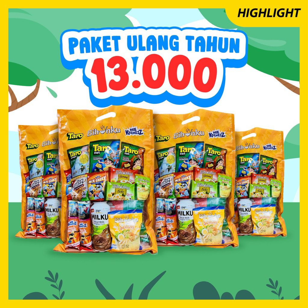 

Andrianbijaksana Paket Snack Hadiah Ulangtahun Anak Paling Murah Dan Paling Enak Taro, Mie Kremezz,
