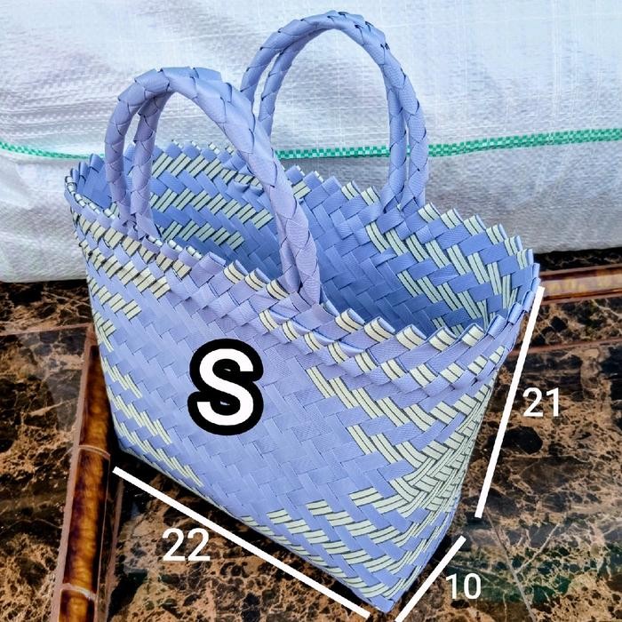 PREMIUM tas anyaman lurik/tas belanja/tas wanita/tas hantaran/tas keranjang/tas jinjing tote bag