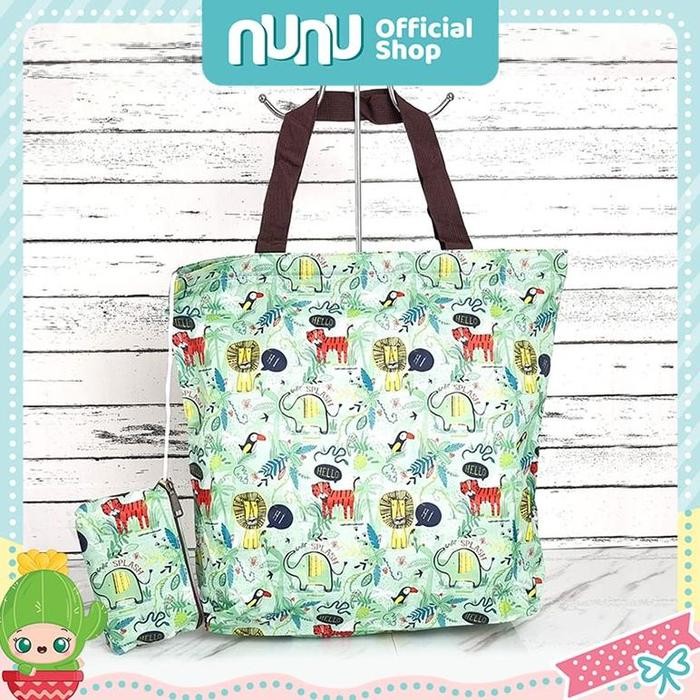 PREMIUM Tas Belanja Resleting Besar / Tas Belanja Lipat / Shopping Bag Lipat / Tas Lipat - Resleting