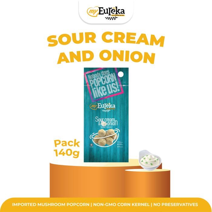 

Eureka Popcorn Sour Cream & Onion Pack Pouch 140G Snack Cemilan Impor