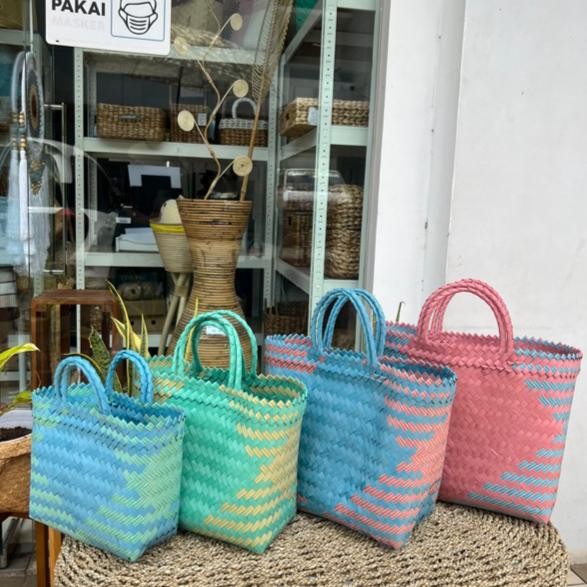 PREMIUM Tas Anyaman Tradisional / Tas Belanja / Tas Souvenir