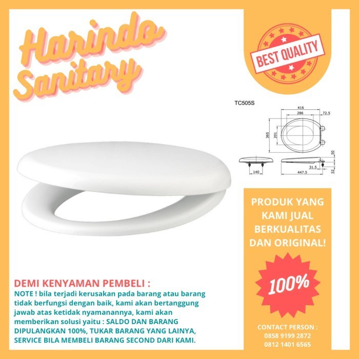 grosir COVER SEAT/TUTUP CLOSET TOTO CW 421 J/SW 420 JP
