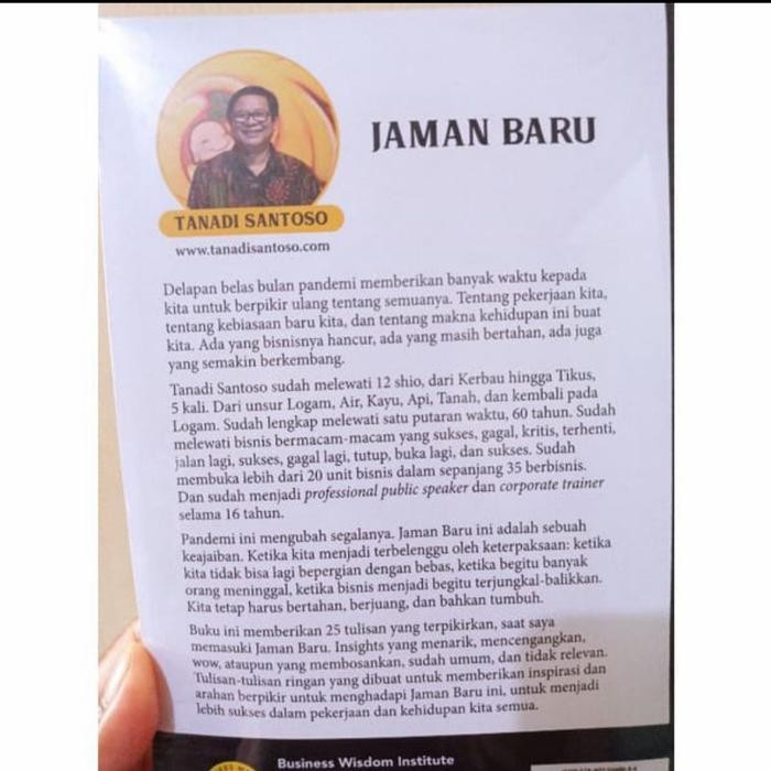 

TERLARIS BUKU JAMAN BARU BY TANADI SANTOSO READY