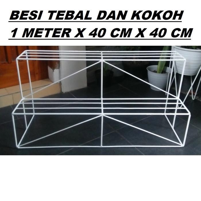 PREMIUM RAK BUNGA BESI/RAK SEPATU 2 SUSUN/STANDING POT BESI/STANDING POT/RAK BUNGA MURAH Ambalan